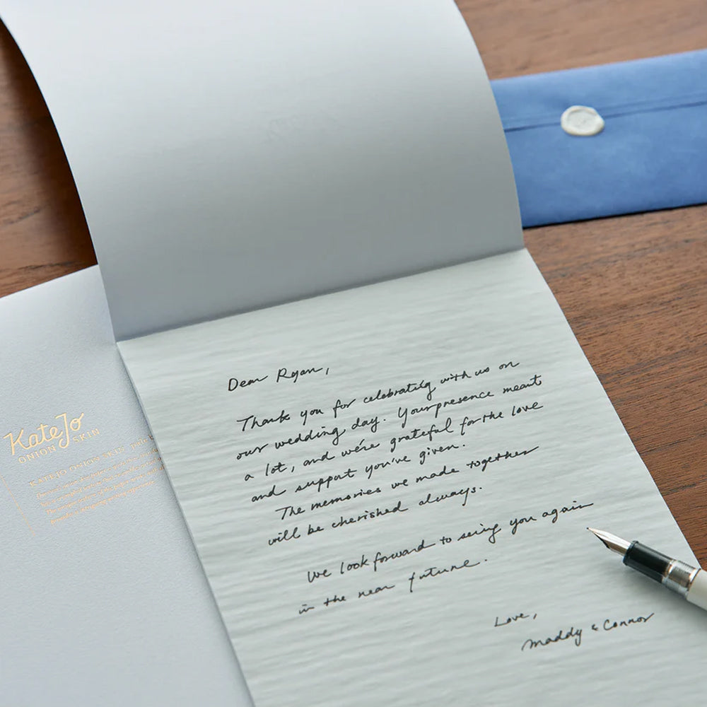 B-133 | TAKEO DRESSCO Kate Jo 信紙 (洋蔥皮紙 - 淡藍色)