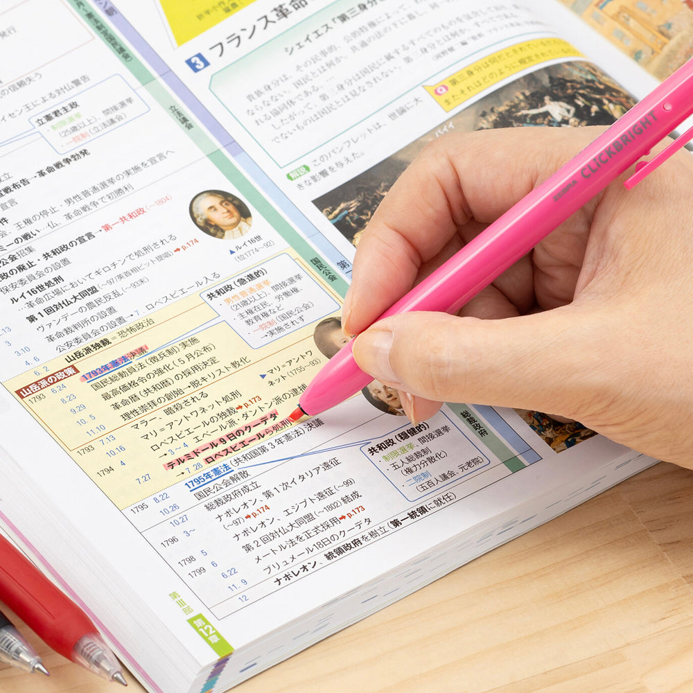 P-263 | ZEBRA CLiCKBRIGHT 螢光筆 2mm (6色組)