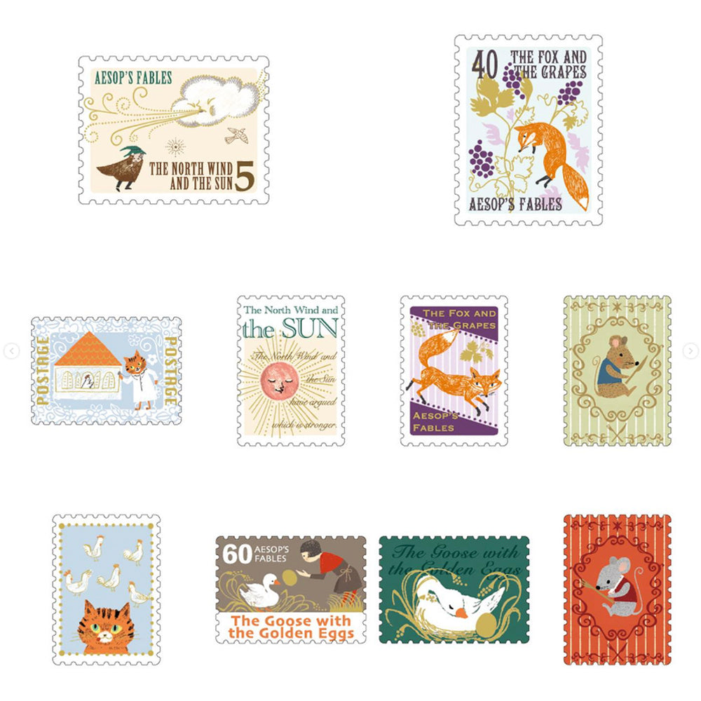S-145 | SEAL DO 童話之寶石 郵票貼紙組 (伊索寓言之一)