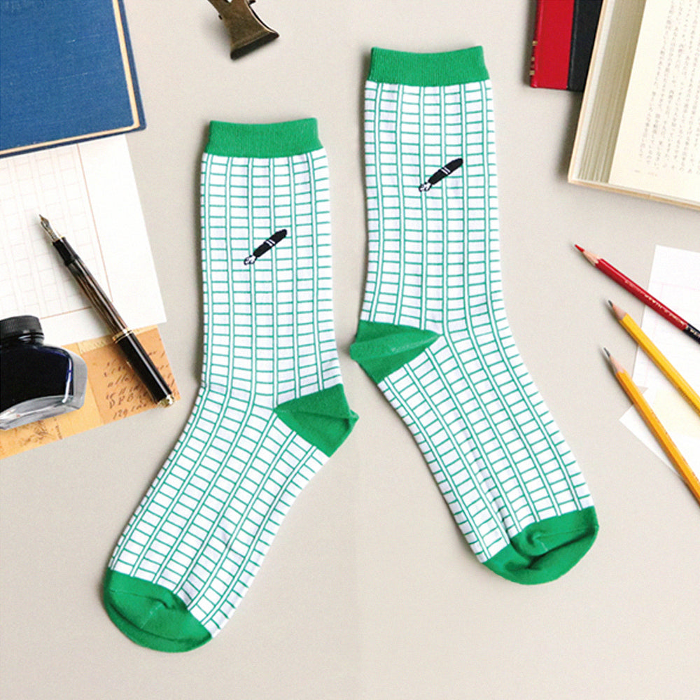 S-313 | GREEN FLASH garapago socks (原稿紙)
