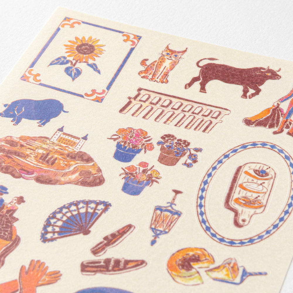 S-405 | MIDORI Sticker Collection 手帳專用貼紙 小故事系列 (西班牙)