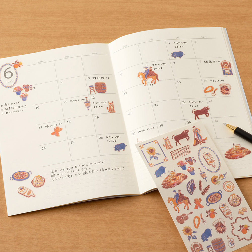 S-405 | MIDORI Sticker Collection 手帳專用貼紙 小故事系列 (西班牙)