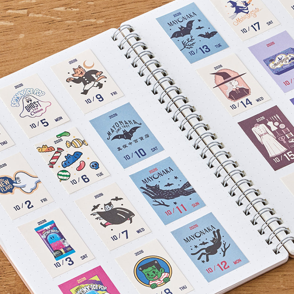 S-453 | SHINNIPPON CALENDAR x ob1toy Retro Post 迷你便條日曆 (2026年版)