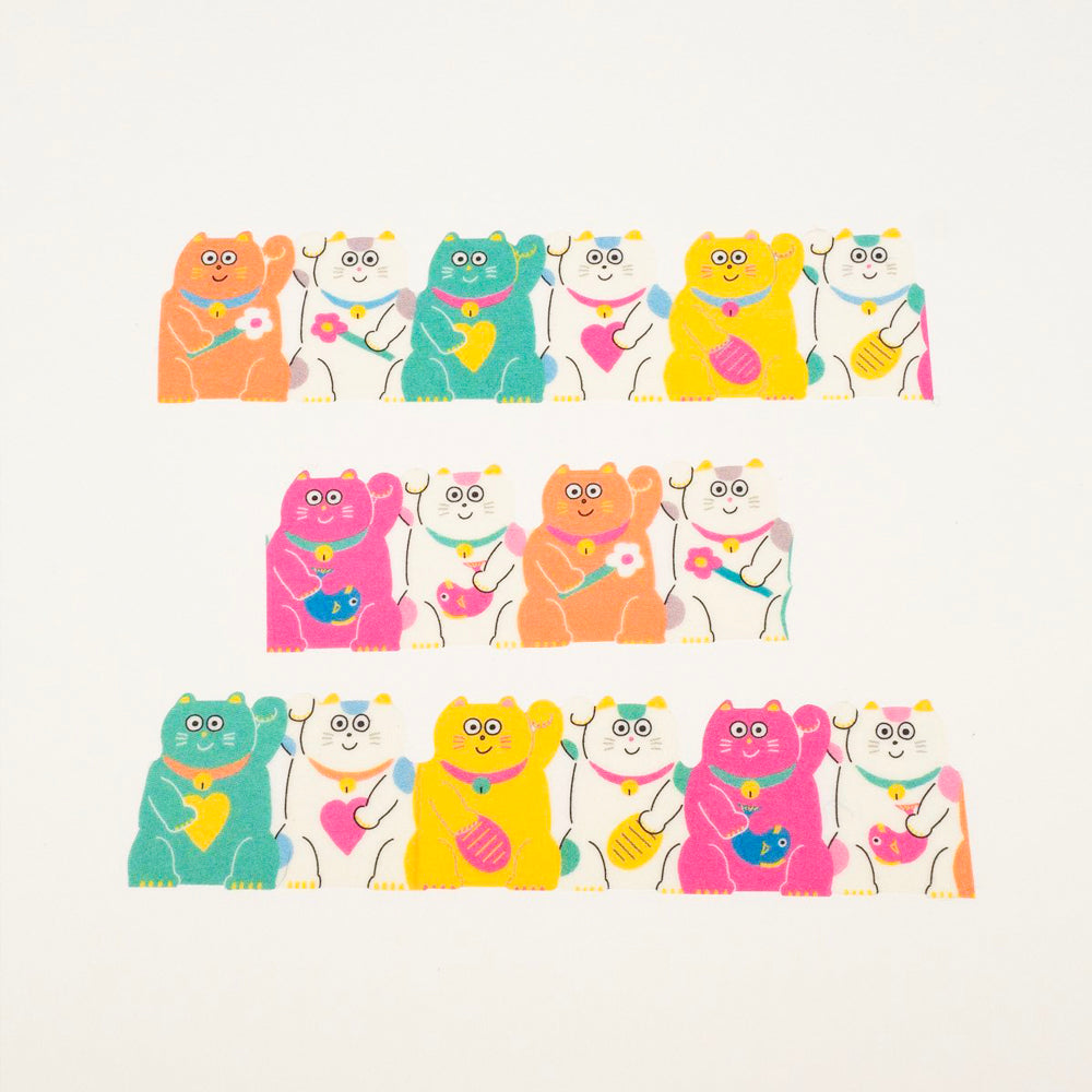 T-285 | AIUEO katanuki 和紙膠帶 (招財貓)