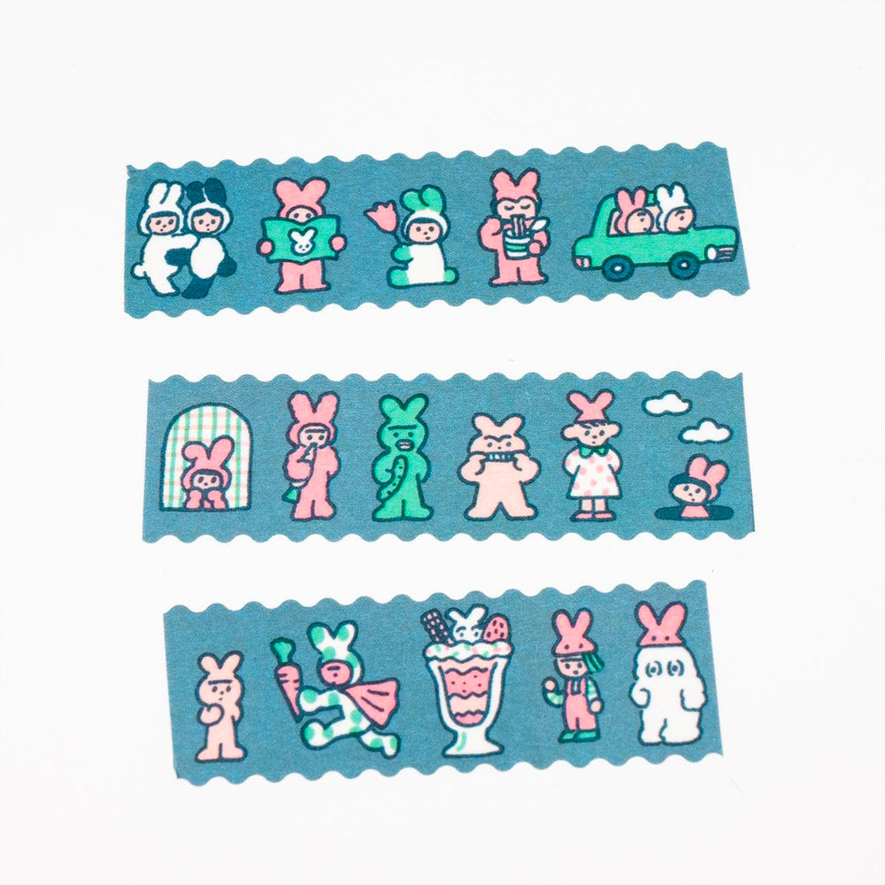 T-289 | AIUEO katanuki 和紙膠帶 (CHIBI兔子)