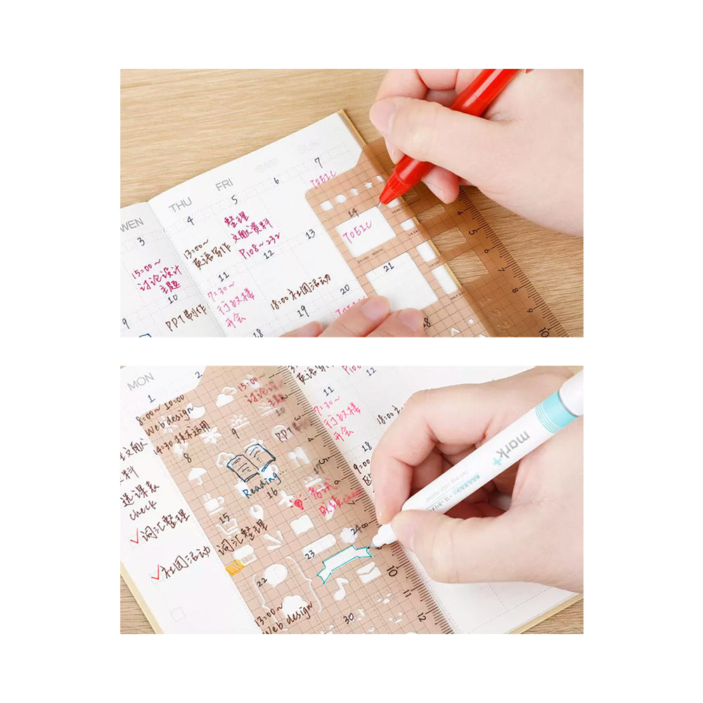 T-455 | KOKUYO 模板尺 (日程/圖案)