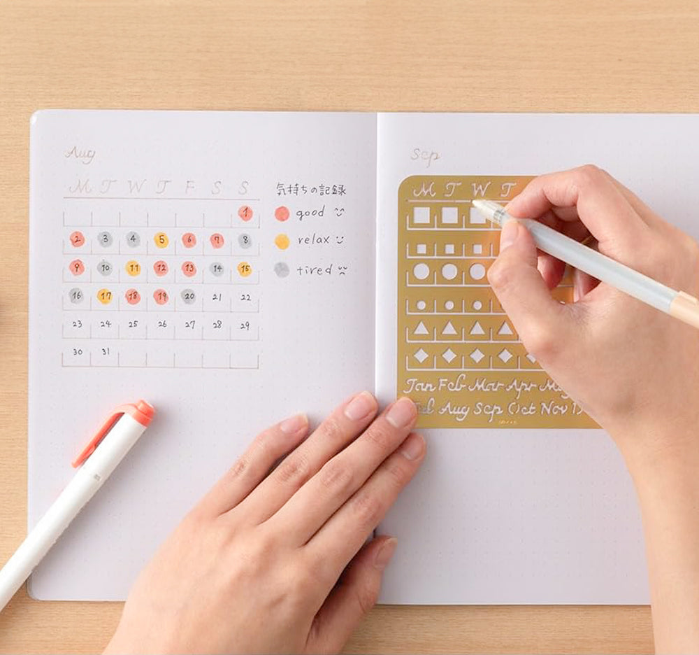 T-497 | MIDORI Calendar Template 月曆模板尺 (L)