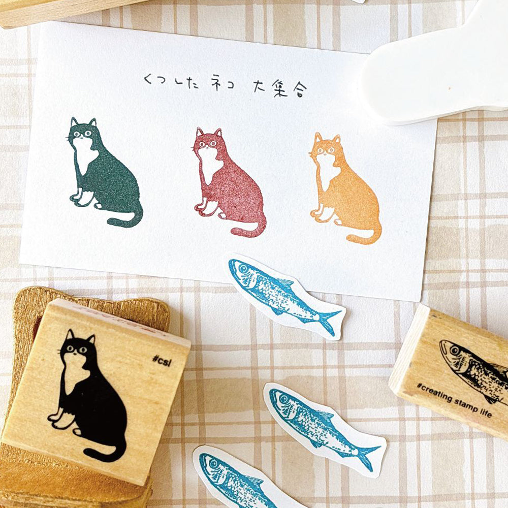 T-634 | KODOMO NO KAO I LOVE STAMP 印章系列 (靴下貓)