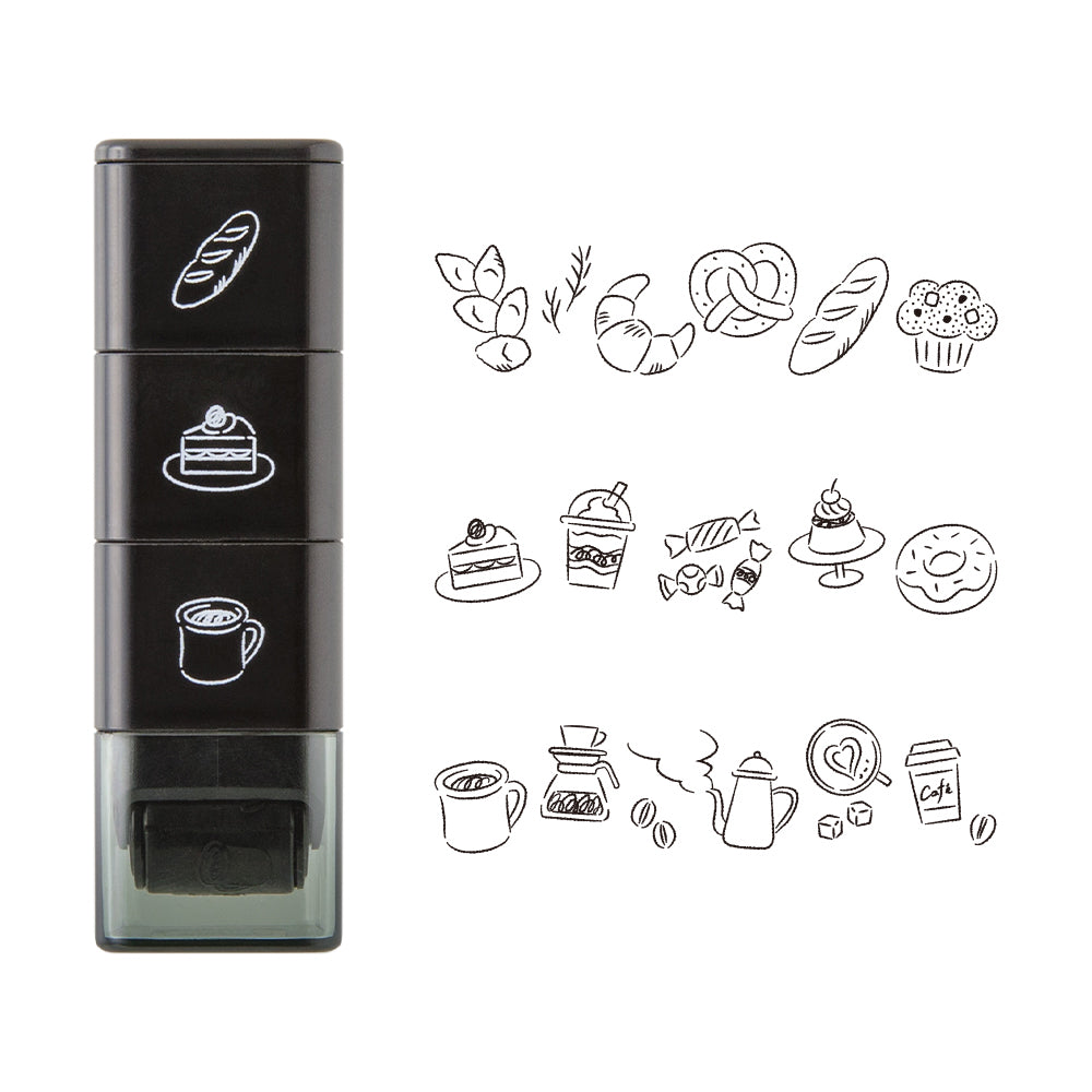 T-652 | MIDORI Paintable Stamp Roller 浸透印 (咖啡店)