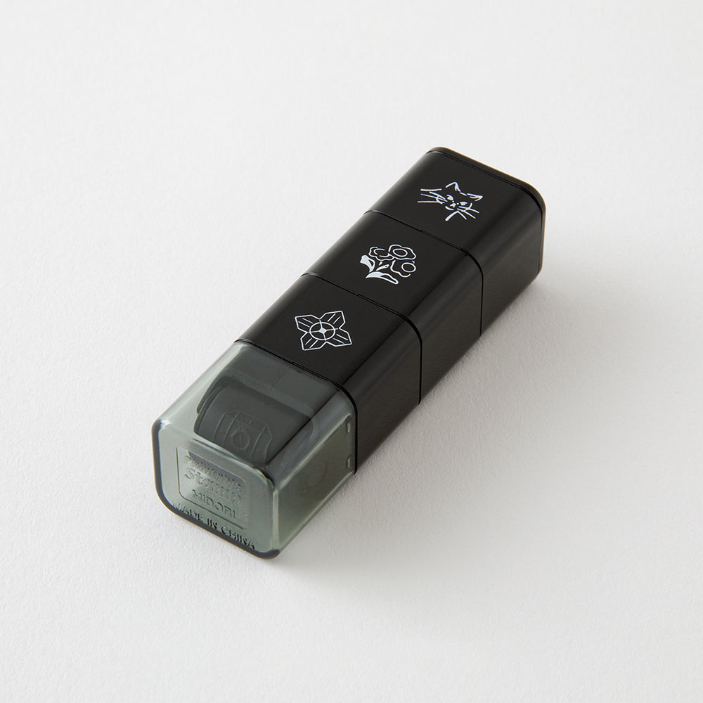 T-653 | MIDORI Paintable Stamp Roller 浸透印 (貓咪與風景)