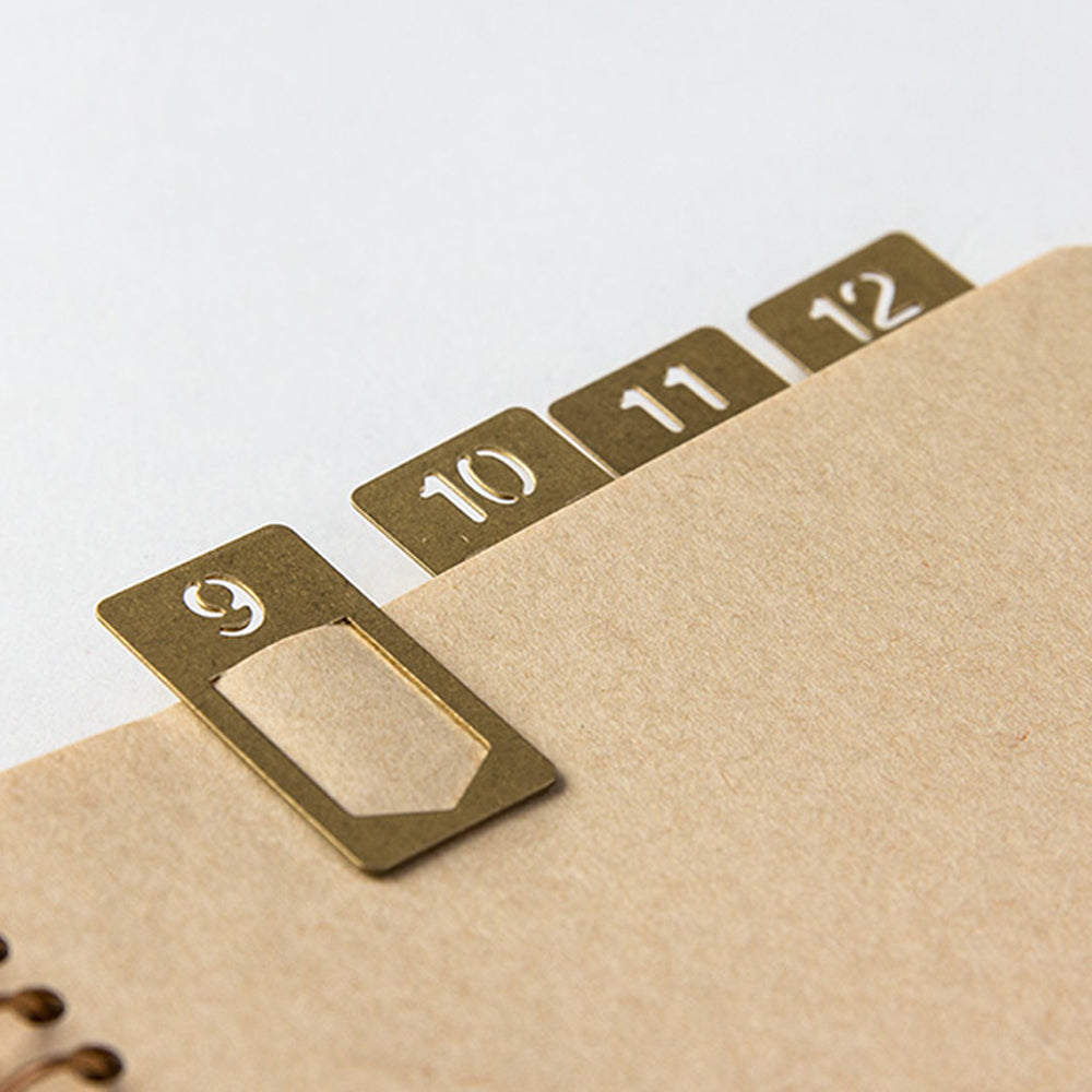 T-787 | TRAVELER'S COMPANY BRASS PRODUCTS 黃銅數字索引夾