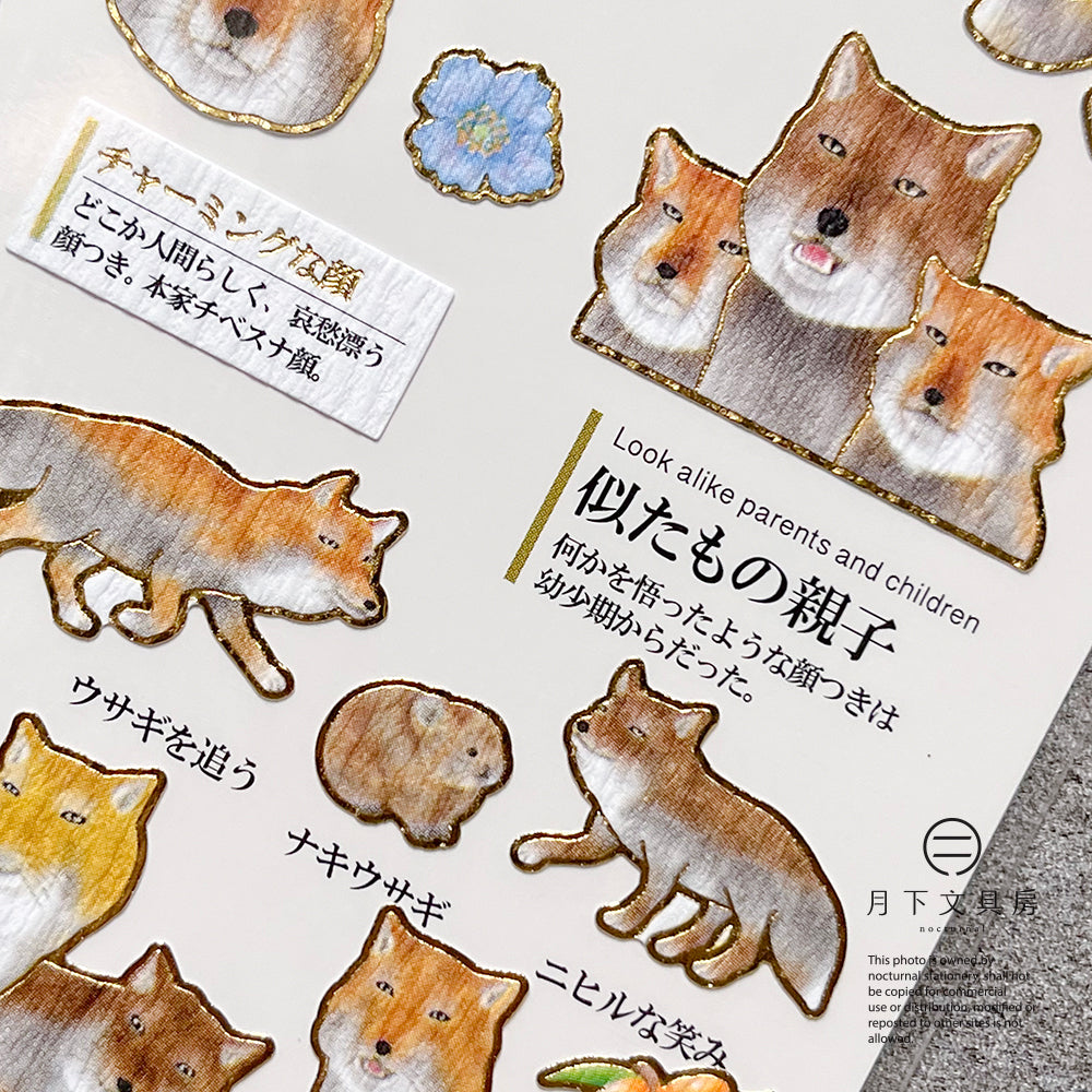 S-144 | KAMIO 大人之圖鑑貼紙 (藏狐篇)