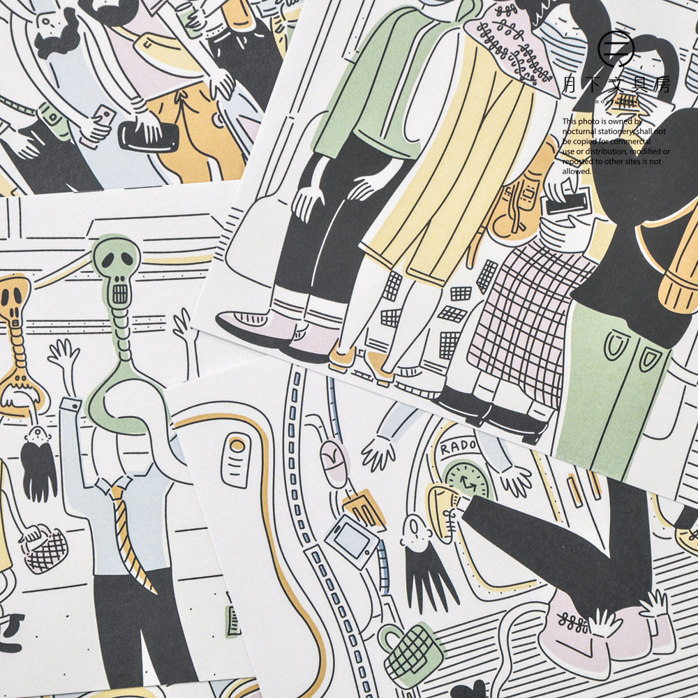 S-321 | MOVING DRAWING《地下鐵碰著妳我他》A6 明信片 (第二彈)