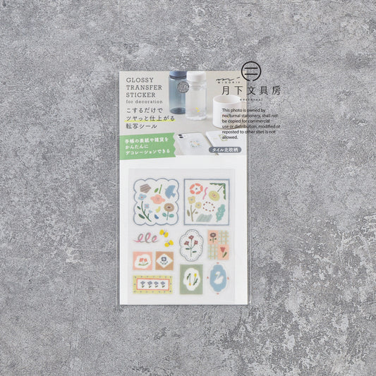 S-358 | MIDORI Glossy Transfer Sticker 移印貼紙 (北歐磁磚)
