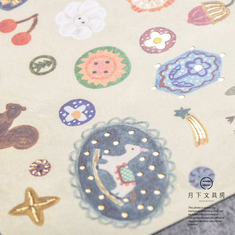 S-377 | 表現社 x 布川愛子 燙金明信片 (brooch)