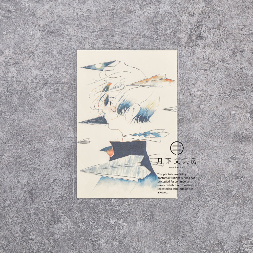 S-384 | 表現社 x 藤巻佐有梨 燙金明信片 (飛翔的記憶)