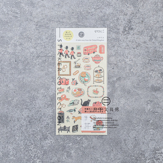 S-402 | MIDORI Sticker Collection 手帳專用貼紙 小故事系列 (英國)