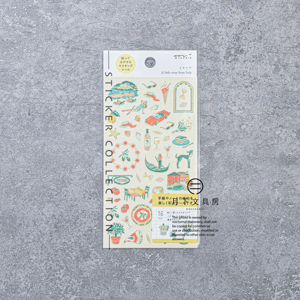 S-404 | MIDORI Sticker Collection 手帳專用貼紙 小故事系列 (意大利)