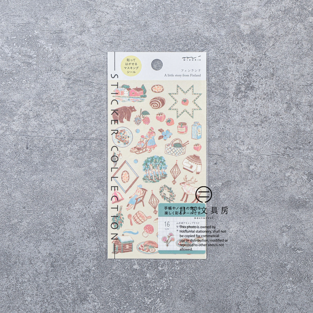 S-406 | MIDORI Sticker Collection 手帳專用貼紙 小故事系列 (芬蘭)