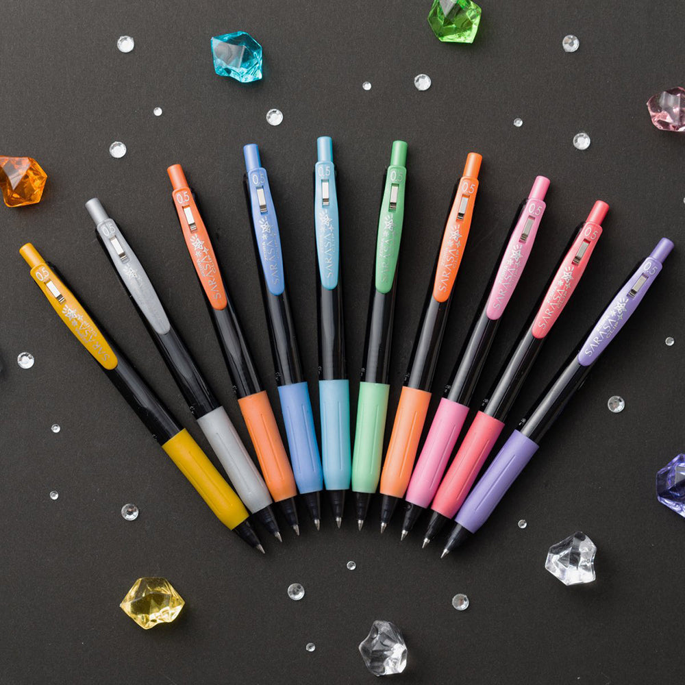 P-106 | ZEBRA SARASA CLIP DecoshineColor 原子筆 0.5mm (10色組)