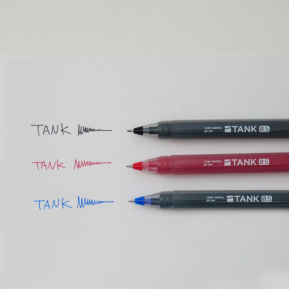 P-201 | SUN-STAR TANK 大容量中性筆 0.5mm (3色組)