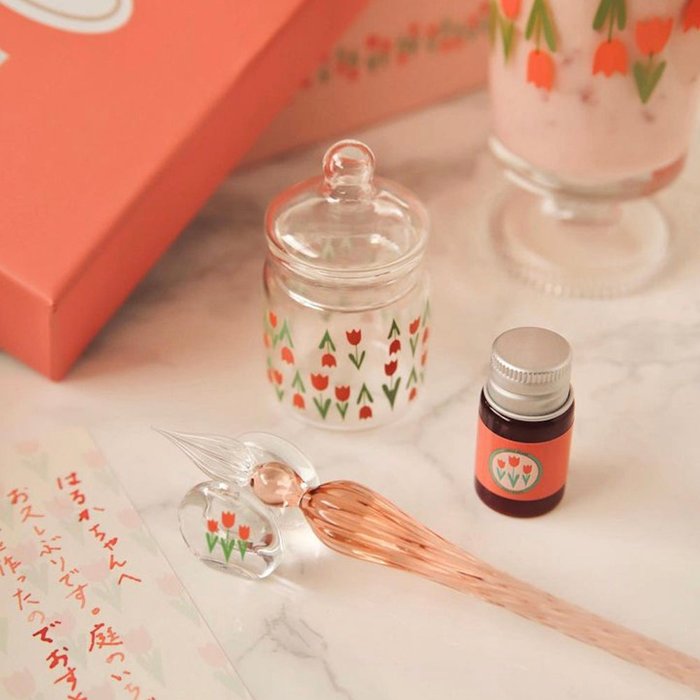 P-219 | RYU-RYU x ADERIA RETRO 玻璃筆套裝 (赤色)