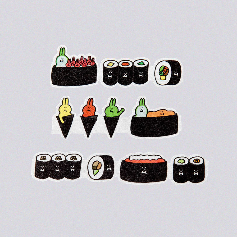 T-147 | AIUEO katanuki 和紙膠帶 (海苔巻)