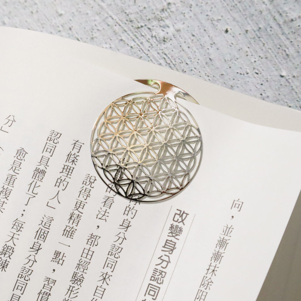 T-165B | UNIVERSE CREATED 生命之花 18K鍍白金 金屬書籤