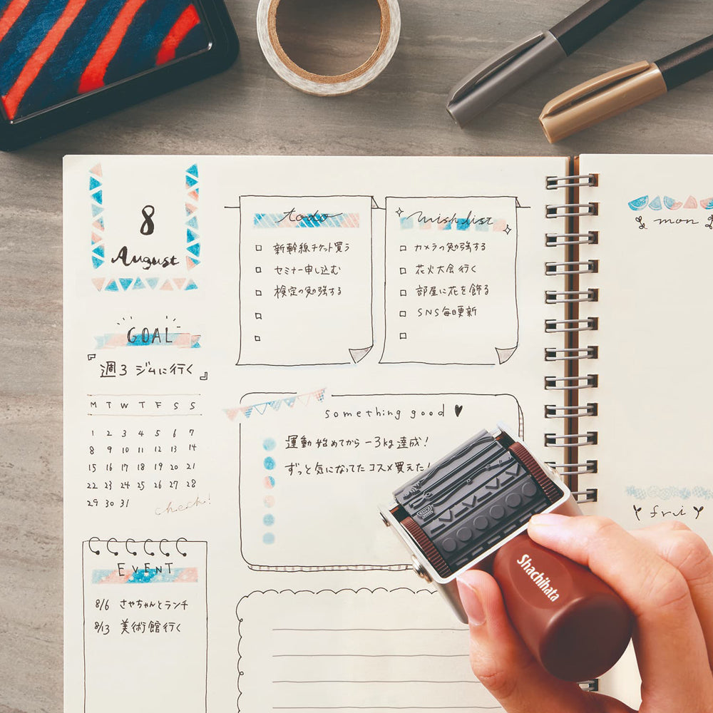 T-221B | SHACHIHATA 橡皮回轉印章 (猫)