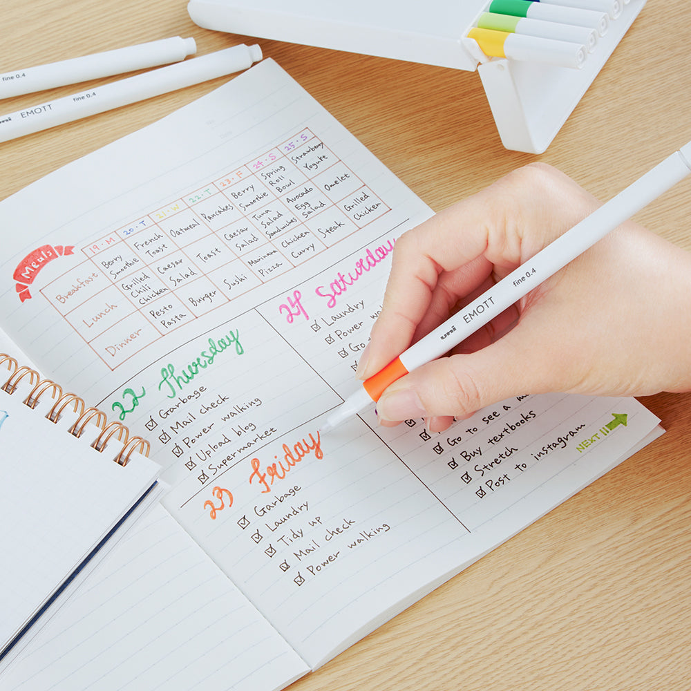 P-83B | UNI EMOTT 耐水性簽名筆 (10色組) NO.2