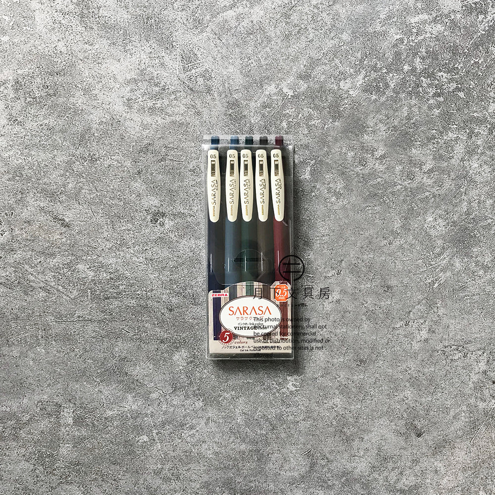 P-85A | ZEBRA SARASA CLIP VINTAGE 中性筆Vol.1 (5色組)