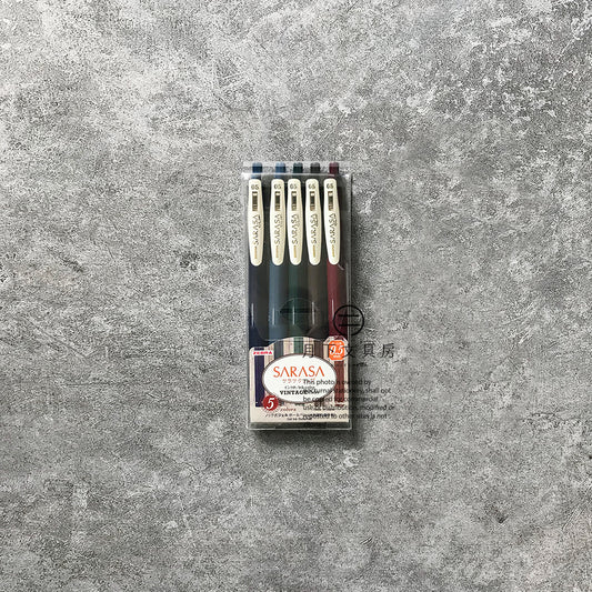 P-85A | ZEBRA SARASA CLIP VINTAGE 中性筆Vol.1 (5色組)