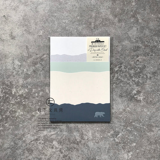 T-133C | ditto ditto a Day with Cloud 高級書寫紙套裝 (polar bear x penguin)