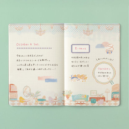 B-175 | MIDORI Yuru Log B6 點陣筆記本 (旅遊與酒店)