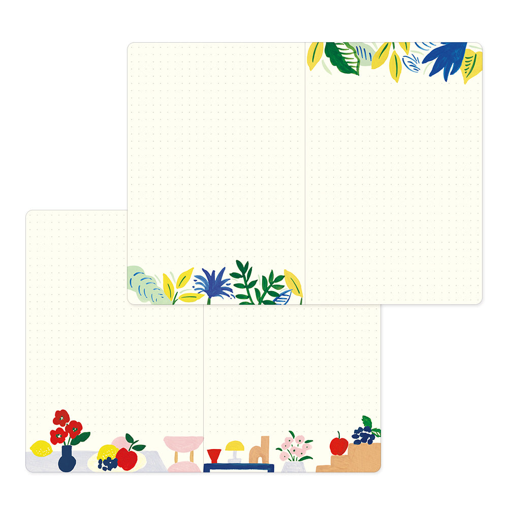 B-189 | MIDORI Yuru Log B6 點陣筆記本 (紡織圖案)