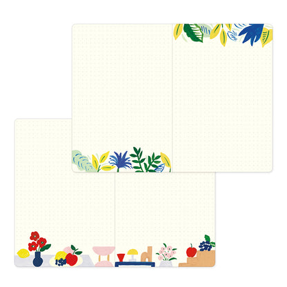 B-189 | MIDORI Yuru Log B6 點陣筆記本 (紡織圖案)