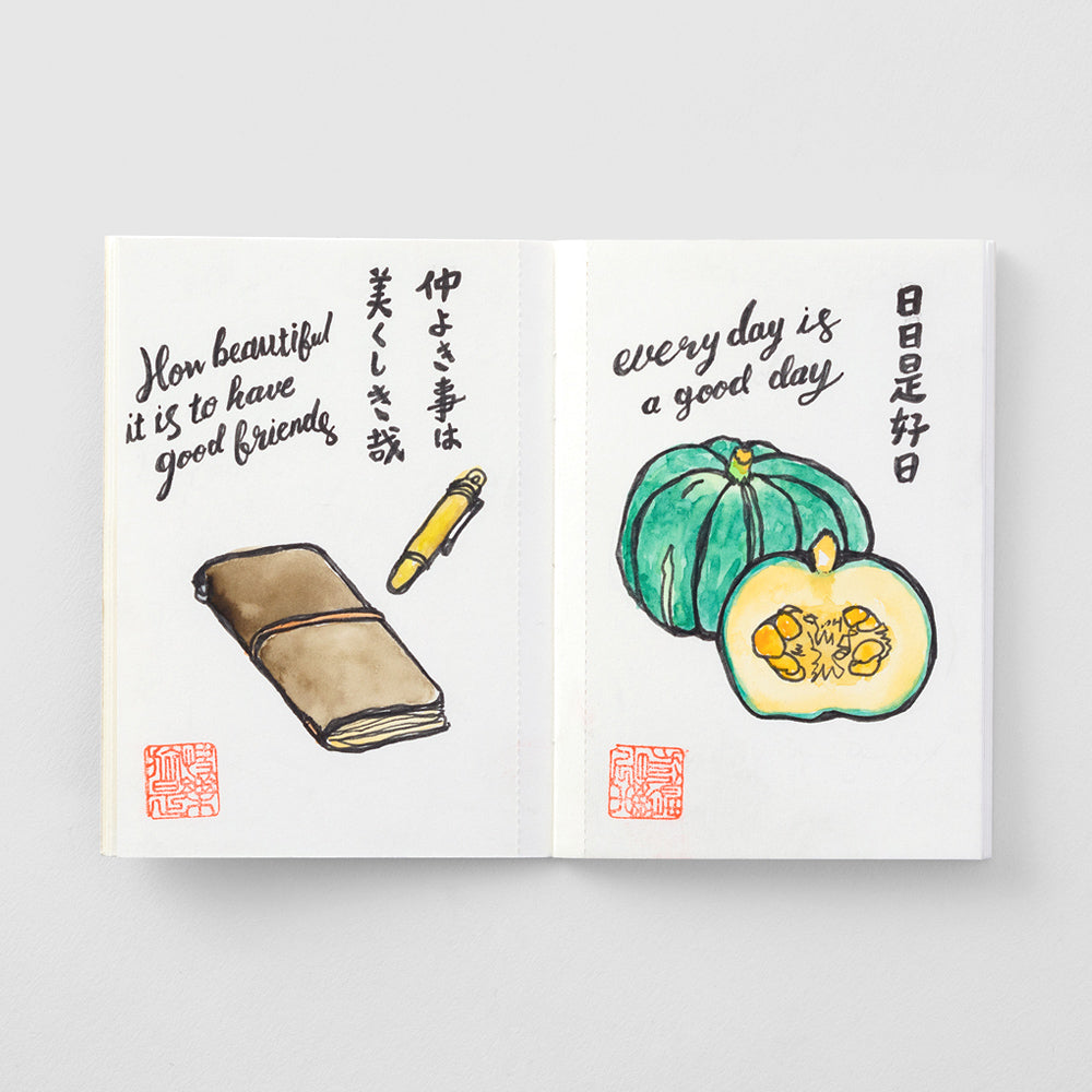 B-251 | TRAVELER'S COMPANY TRAVELER'S notebook [015] 水彩紙筆記本 (Passport Size)