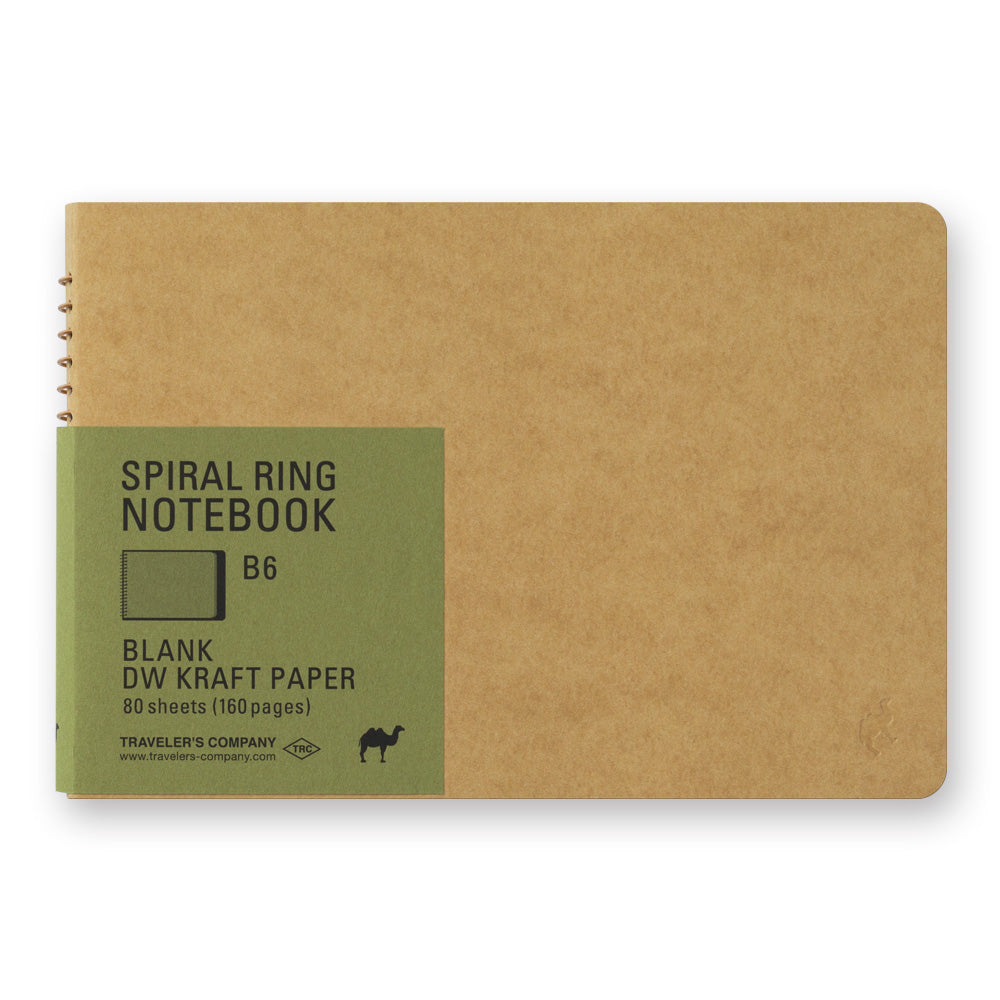 B-256 | TRAVELER'S COMPANY SPIRAL RING NOTEBOOK B6 DW牛皮紙筆記本