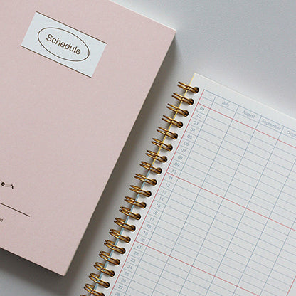 B-261 | CIRCUS BOY BAND Schedule 線圈手帳 (Pink)