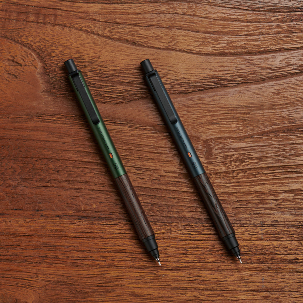 P-376 | UNI KURU TOGA WOOD 旋轉鉛芯筆 0.5mm
