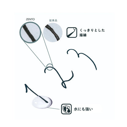 P-382 | UNI uniball ZENTO Standard Model 水性原子筆 0.38mm / 0.5mm (新色)