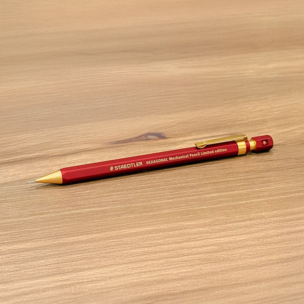 P-384 | STAEDTLER HEXAGONAL 0.5mm 六角金屬鉛芯筆 V.3 紅金限量版