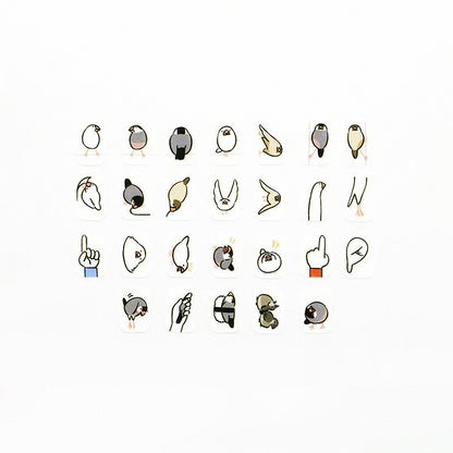 S-249C | BANDE 在手帳裡生活的人系列 紙膠帶貼紙 (小鳥/貓咪)