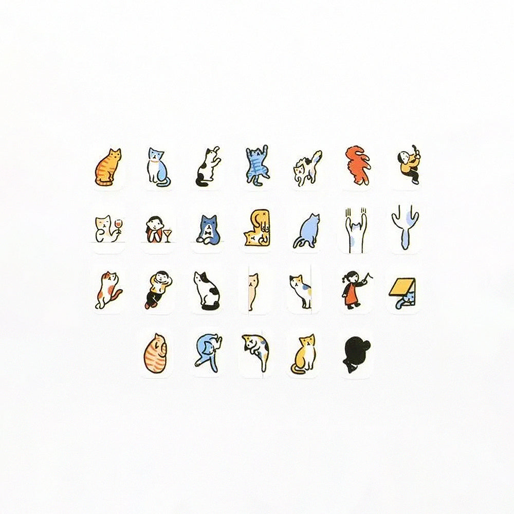 S-249C | BANDE 在手帳裡生活的人系列 紙膠帶貼紙 (小鳥/貓咪)