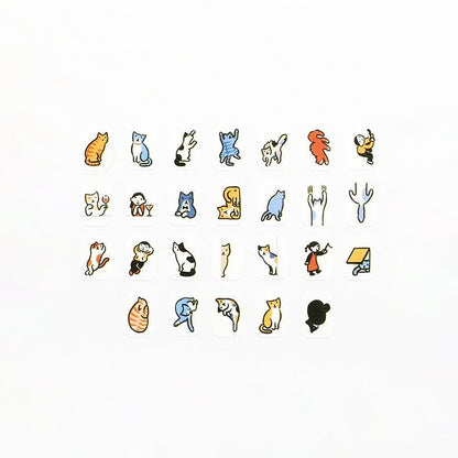 S-249C | BANDE 在手帳裡生活的人系列 紙膠帶貼紙 (小鳥/貓咪)