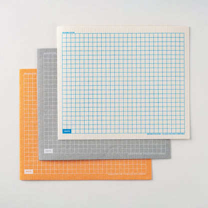 S-457 | MOYÖ 方格海綿抹布 (白色)