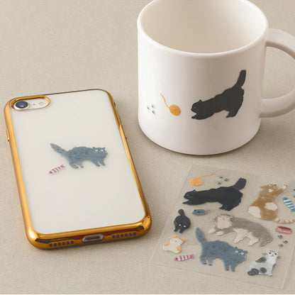 S-357 | MIDORI Glossy Transfer Sticker 移印貼紙 (貓咪)