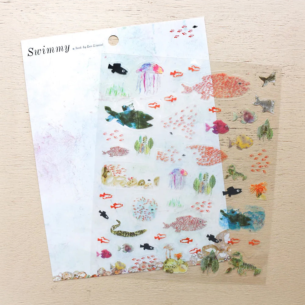 S-375 | 表現社 x Leo Lionni A5 透明貼紙 (Swimmy)