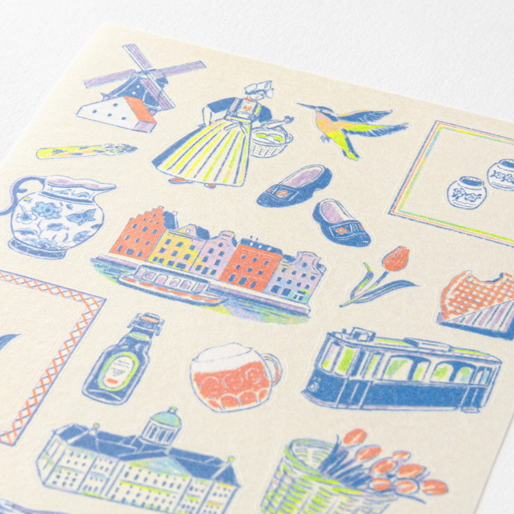 S-407 | MIDORI Sticker Collection 手帳專用貼紙 小故事系列 (荷蘭)