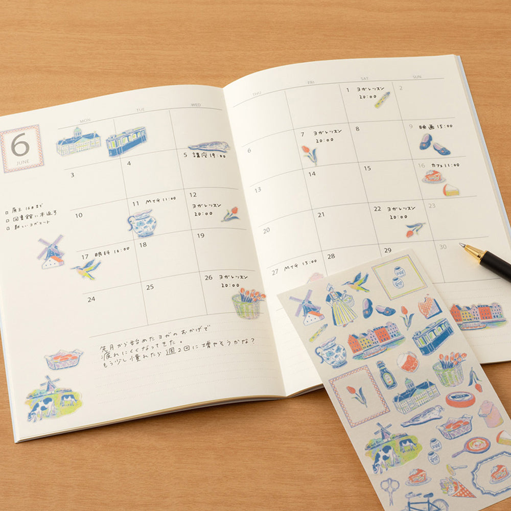 S-407 | MIDORI Sticker Collection 手帳專用貼紙 小故事系列 (荷蘭)